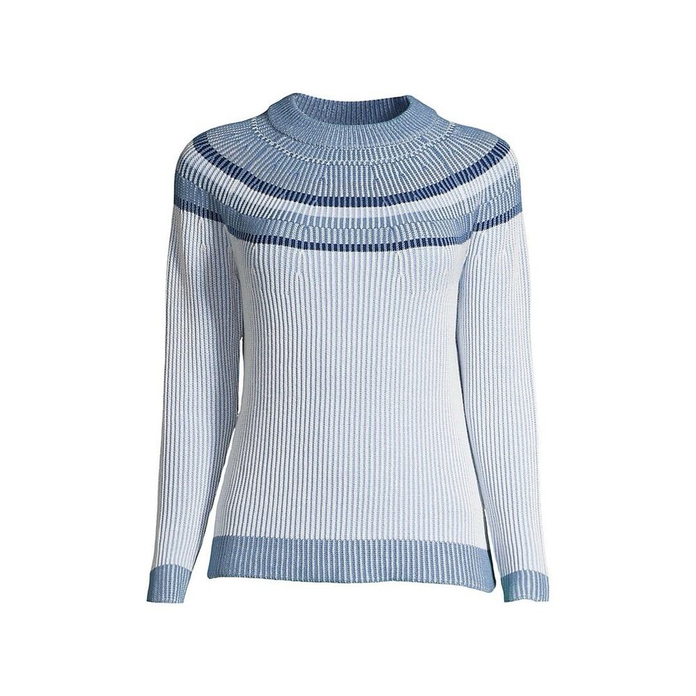 Land’s End Cotton Drifter Shaker Doubled Crew Neck Sweater - Sz 2X